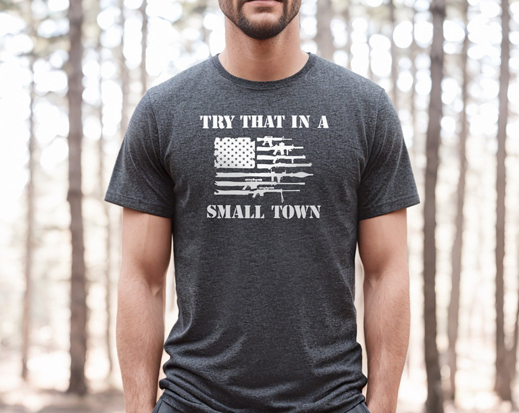 Try that in a Small Town Gray Tee